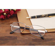 Gafas de lectura de cristal para hombre y mujer, lentes con lupa, marco de Metal, para presbicia, para hipermetropía + 1,0 ~ + 4,0 L3 2024 - compra barato