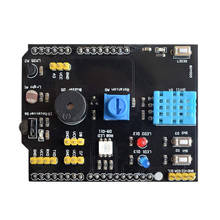 Dht11 lm35 adaptador de placa expansão multifuncional sensor umidade temperatura para arduino uno r3 rgb led ir receptor buzzer i2c 2024 - compre barato