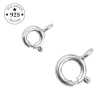 Cierres de anillo de resorte de Plata de Ley 925 de 6/8mm con cierre de anillo abierto para cadena, collar, pulsera, conectores, fabricación de joyas DIY 2024 - compra barato