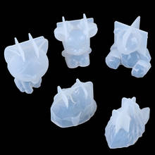 Molde de silicona 3D para decoración de animales, utensilio decorativo con diseño geométrico de animales, oso, ciervo, gato, Tigre, orangután 2024 - compra barato