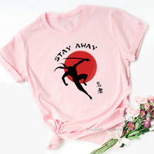 Stay Away-Camiseta con estampado de Ninja para mujer, ropa divertida, Harajuku, moda de verano, 2021 2024 - compra barato