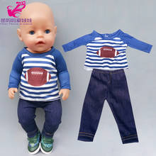 43cm new born baby Doll boy clothes trousers set for 18" 45cm og girl doll outwear play toys wear 2024 - buy cheap