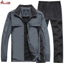 new Men's Spring Autumn Sportswear Brand Tracksuit Male outwear 2pcs Sweatshits + pant Set Casual Track Suit Men clothing 2024 - buy cheap