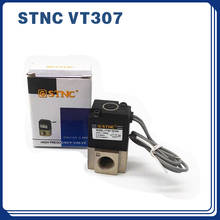 SNTC-Válvula Solenoide de alta frecuencia neumática de 3 vías, rosca de 1/8 pulgadas, CA de 220v /24V, CC VT307, tipo de cable de plomo 2024 - compra barato