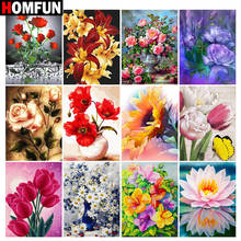 HOMFUN Full Square/Round Drill 5D DIY Diamond Painting "Flower scenery" 3D Embroidery Cross Stitch 5D Home Decor Gift 2024 - buy cheap