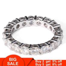 2019 Eternity Band Promise ring 925 Sterling silver 4mm AAAAA cz Engagement Wedding Rings for women Men Statement Jewelry Gift 2024 - buy cheap