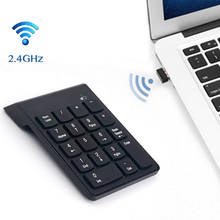 Small Size 2.4GHz USB Wireless Numeric Keypad Mini Numpad 18 Keys Digital Keyboard for Teller Laptop Notebook Tablets 2024 - buy cheap