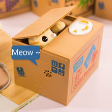 Banco de dinero automático con forma de gato y Panda para niños, caja de ahorro, regalo para niños 2024 - compra barato