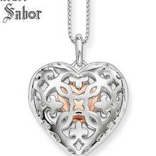 Necklace Heart Medallion Link Chain Romantic Gift For Women, Female silver color Fashion Jewelry thomas 2024 - buy cheap
