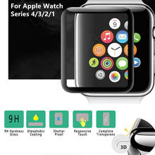 3d cobertura completa vidro temperado para apple watch 40mm 44mm série 4 protetor de tela para apple watch 38mm 42mm série 1/2/3 2024 - compre barato