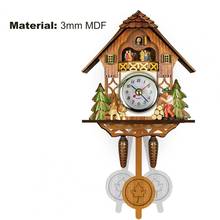 Relógio de parede de madeira precisa decorativo estilo nórdico antigo pendurado alarme para sala estar 2024 - compre barato