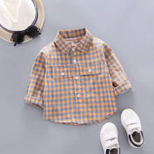 DIIMUU 1-5Y Child Boys Cotton Shirts Clothes Kids Baby Boy Plaid Cartoon Print Shirts Infant Chilldren Casual Tops Clothing 2024 - buy cheap