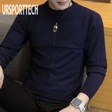 URSPORTTECH Sweater Men Long Sleeve Pullovers Outwear Man O-Neck Sweaters Tops Loose Solid Slim Knitting Clothing 8 Colors New 2024 - buy cheap