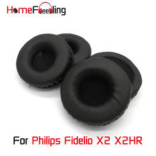 Homefeeling-almohadillas para los oídos para Philips Fidelio X2 X2HR, almohadillas para los oídos, redondas, universales, piezas de repuesto de cuero 2024 - compra barato