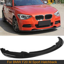 Car Front Bumper Lip Spoiler For BMW 1 Series F20 M Sport Hatchback 2 Door M135i 2012 2013 Front Bumper Lip Spoiler Carbon Fiber 2024 - buy cheap