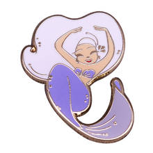 Lavender mermaid lapel pin beautiful bag coat addition 2024 - buy cheap