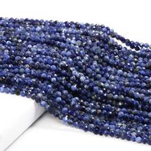 Small Beads Natural Stone Beads Sodalite 4mm Section Loose Beads for Jewelry Making Necklace DIY Bracelet Accessories (38cm) 2024 - buy cheap
