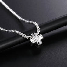 Charms Cross 925 Sterling silver color women necklace jewelry lady fashion cute pendant wedding necklace jewelry 2024 - compra barato