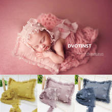 Dvotinst Newborn Photography Props for Baby Soft Hat Bonnet Pillow Wraps Set Studio Shoots Fotografia Accesorries Photo Props 2024 - buy cheap
