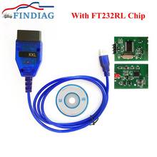 Cable de diagnóstico profesional OBD2 USB, Chip FTDI FT232RL para VAG KKL 409, escáner de código OBDII, Chip para VAG KKL 409 2024 - compra barato