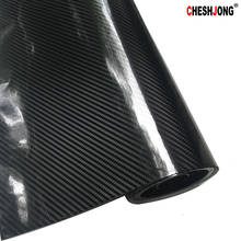 Cheshjong-pegatinas de fibra de carbono 5D para coche, lámina de calcomanía de vinilo brillante, sin burbujas, impermeable, estilo de coche y motocicleta, 152x20cm 2024 - compra barato