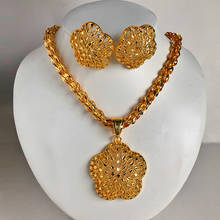WANDO Dubai Jewelry Sets Big Necklace Classic Water Drop Shape Bracelet Earrings for Women Wedding Jewelry Sets for Brid 2024 - buy cheap