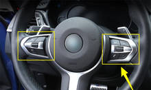 Yimaautotrims Steering Wheel Button Cover Trim 2 Pcs Fit For BMW 6 Series F06 F12 F13 2015 2016 2017 2018 ABS Interior Mouldings 2024 - buy cheap