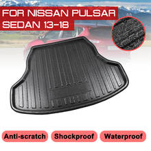 Tapete do assoalho do carro traseiro tronco anti-lama capa para nissan pulsar sedan 2013 2014 2015 2016 2017 2018 2024 - compre barato