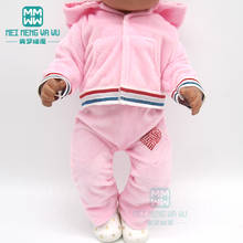 Doll Clothes Hooded sports suit pink, purple, gray for 43 cm toy new born doll baby 18 Inch American doll Our Generation 2024 - buy cheap