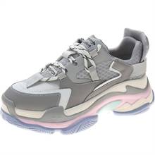 RASMEUP-zapatillas de deporte planas con plataforma para mujer, zapatos deportivos con cordones, informales, 2021 2024 - compra barato