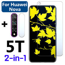 2-in-1 protective glass 1pcs Camera Lens on for Huawei Nova 5T 5 T huawai Nova5t T5 Screen Protector film Full Cover Tempered 2024 - buy cheap