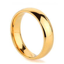 Новинка 2020, модное классическое обручальное кольцо 6 мм для мужчин и женщин, обручальное кольцо из нержавеющей стали золотого и серебряного цвета, R1827 2024 - купить недорого