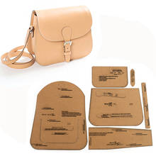1Set DIY Kraft Paper Template New British Saddle Bag Crossbody Bag Leather Craft Pattern DIY Stencil Sewing Pattern 28cm*20cm 2024 - buy cheap