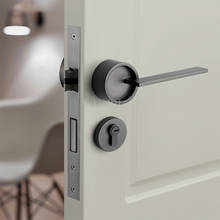 1Set Multi Color Nordic Door Lock for Solid Wood Interior Doors Minimalist Interior Bedroom Door Handle with Lock Pull Set GF44 2024 - buy cheap