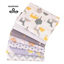 QUANFANG 7pcs/lot or 50x160cm/piece Printed Twill Cotton Fabric For Patchwork DIY Quilting Sewing Tissue Baby Children Material 2024 - buy cheap