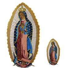 Virgin Mary embroidery Patch custom applique 2pcs set Iron on Biker Patches Sewing Clothes Badge High Quality for jacket tshirt 2024 - buy cheap