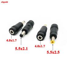 2Pcs 4.0x1.7mm Female Jack to 5.5x2.1MM 5.5X2.5MM Male Plug DC Power Connector Adapter Laptop 4.0*1.7 to 5.5*2.1 5.5*2.5 2024 - buy cheap