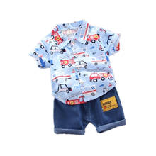 Ropa de verano para bebés y niñas, camiseta con patrón de dibujos animados, pantalones cortos, 2 unids/set/conjunto, disfraz de excursión 2024 - compra barato