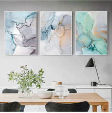 Poster Decorative Marble Abstract Canvas Painting Alcohol Ink Posters And Prints Wall Pictures Geometric Print Living Room Decor 2024 - buy cheap