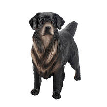 Figuras de juguete de perro negro grande para niños, modelo de resina realista Golden Retriever, simulación 3D de perros para mascotas, regalos de juguete 2024 - compra barato