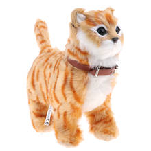 Electronic Plush Cat Toys Stuffed Toys Walking Cat Meow Toys Kids Children Toddlers Animal Toy Birthday Gift 2024 - buy cheap