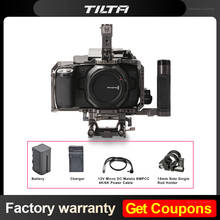 Tilta-jaula de cámara completa TA-T01-A-G, mango superior, mango lateral de madera, placa de batería F970, parasol parcial para cámara BMPCC 6K 4K 2024 - compra barato