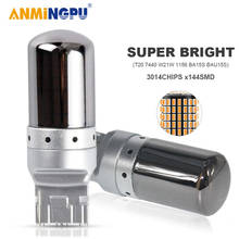 ANMINGPU сигнальная лампа T20 Led 7440 WY21W W21W 3014SMD P21W Led 1156 BA15S BAU15S PY21W Светодиодная лампа указателя поворота s свет резерсветильник копирования 2024 - купить недорого