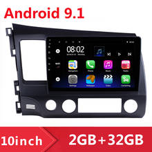 Radio con GPS para coche, reproductor multimedia con Android 10,1, 9,1 pulgadas, 2Din, vídeo, estéreo, para Honda Civic, 2006, 2007, 2008, 2009, 2010, 2011 2024 - compra barato