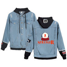 Aikooki High Quality Stranger Things Jean Jacket Men/Women Fashion Harajuku Jean Coats Print Stranger Things Jean Wear Jacket 2024 - buy cheap