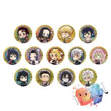 Demon Slayer: Kimetsu no Yaiba Anime Badge Kamado Nezuko Tanjirou Zenitsu Inosuke Giyuu Mitsuri Muichiro Metal Badge Brooch Pins 2024 - buy cheap