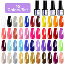 Gel Polish Set  45Pcs Semi Permanent UV Led Gel Varnish Manicure for Nail Art Soak Off Base Top Coat Long Lasting Gel Lacquer 2024 - buy cheap