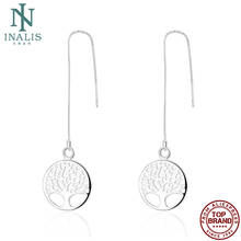 INALIS Round Vitality Tree Of Life White Drop Earrings For Women Copper Earring Engagement Female Fashion Jewelry Recommend 2024 - buy cheap