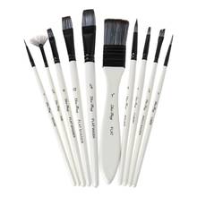 10pcs Paint Brushes Nylon Hair Watercolor Gouache Paintbrushes Painting Tool 24BB 2024 - buy cheap