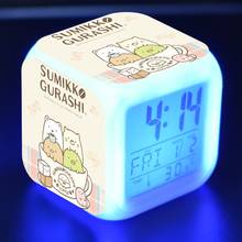 Reloj despertador LED para niños, modelo encantador de escritorio, luz táctil de Flash colorida, Sumikkogurashi, figura de Anime, Juguetes 2024 - compra barato